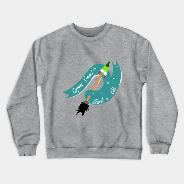 Cupid's Aro (Blue) Crewneck Sweatshirt by AjDreamCraft